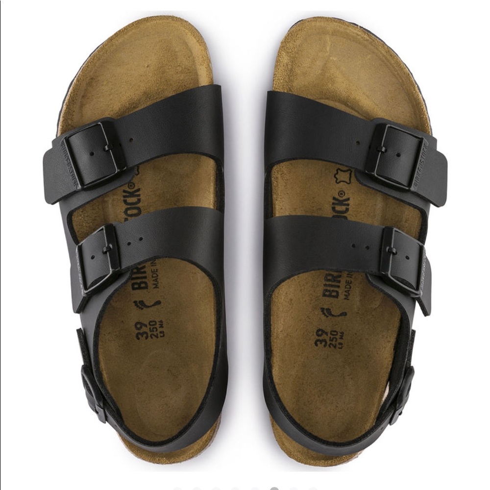 Black Back strap Birkenstocks